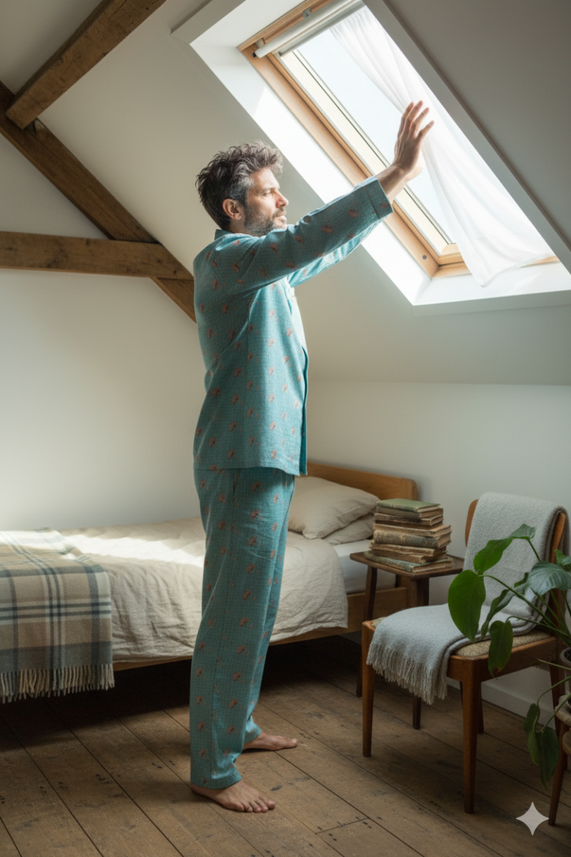 Pyjamas longs homme en coton pilou - Chamallows