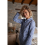 Pyjama femme en pilou, Carreaux jean