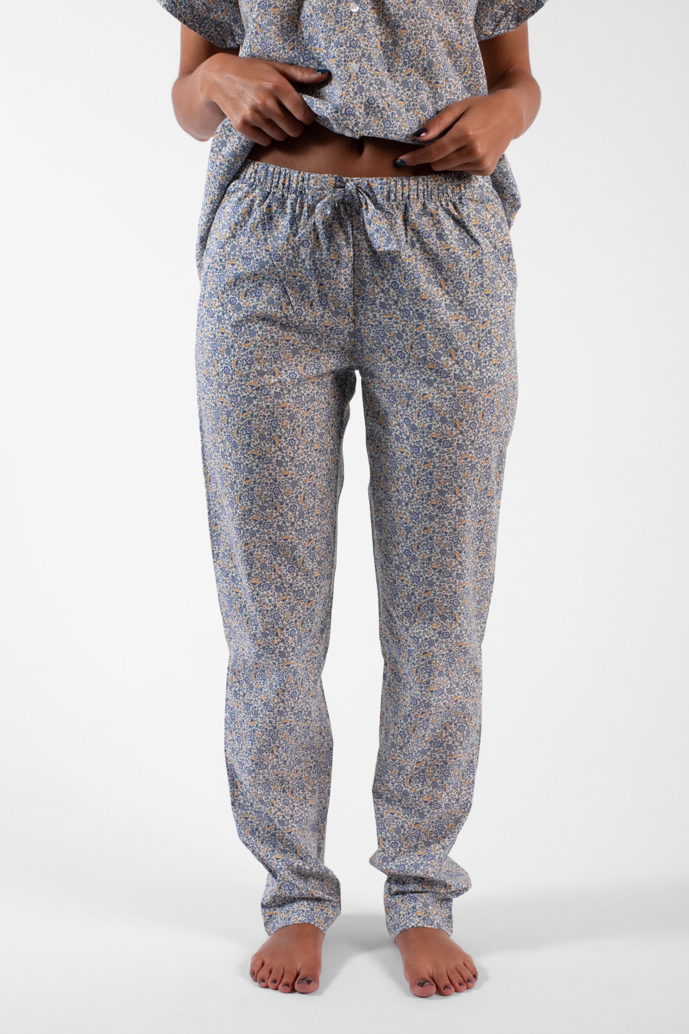 Pantalon de pyjama femme - Liberty bleu Pantalon de pyjama femme - Liberty bleu