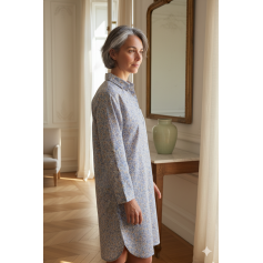 Liquette femme manches longues - Liberty bleu