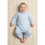 Pyjama combi bébé pilou, Vichy bleu