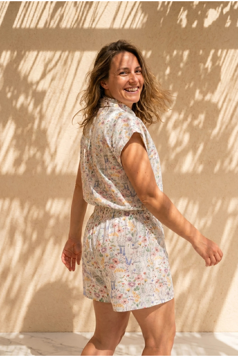 Short long femme - Fleurs sauvages